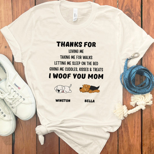 PERSONALIZED THANKS FOR LOVING ME T-SHIRT