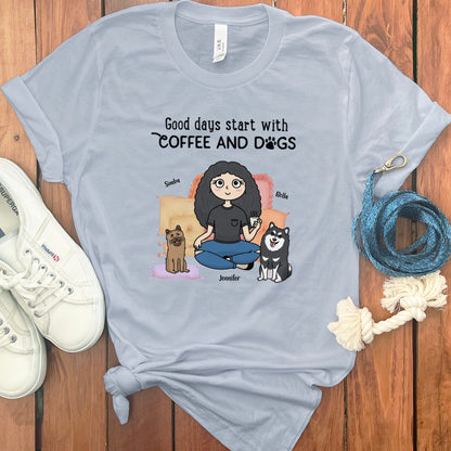 PERSONALIZED DOG MOM COFFEE T-SHIRT