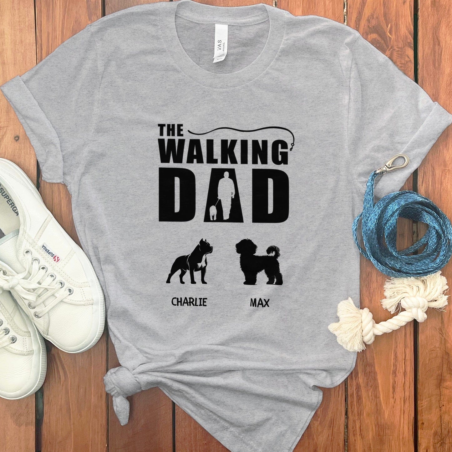 PERSONALIZED WALKING DAD MOM T-SHIRT