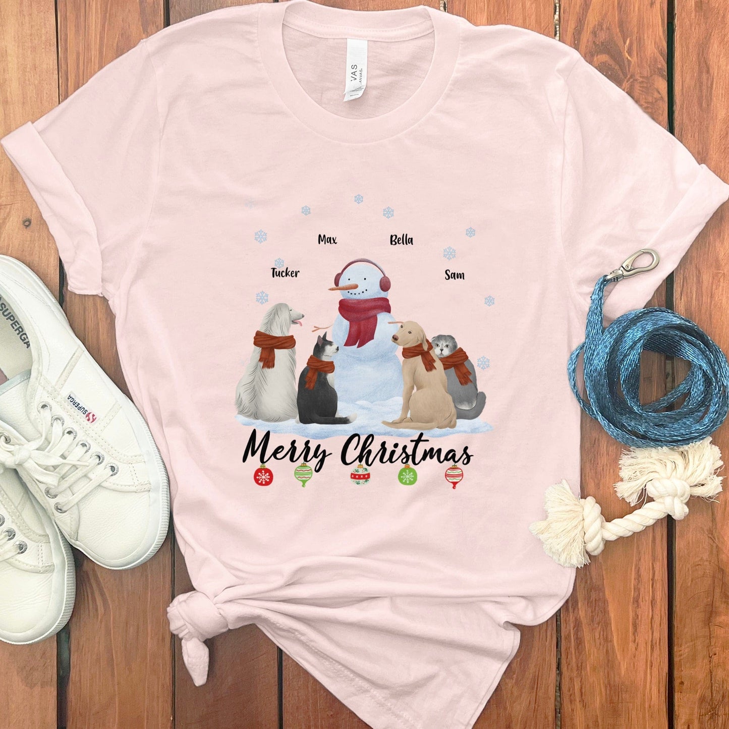 PERSONALIZED MERRY CHRISTMAS PET LOVER T-SHIRT