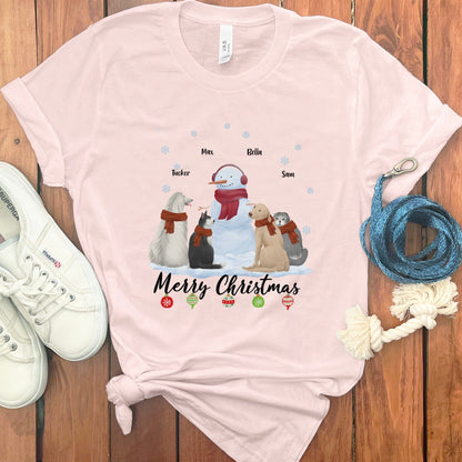 PERSONALIZED MERRY CHRISTMAS PET LOVER T-SHIRT