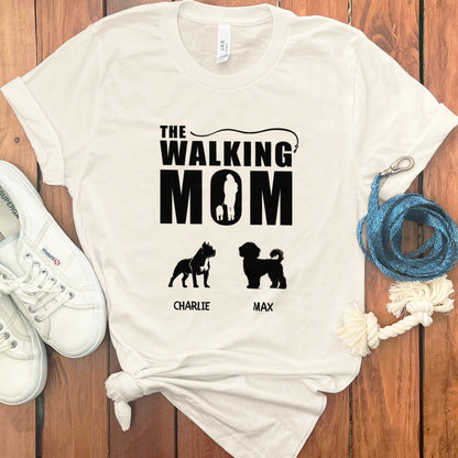PERSONALIZED WALKING DAD MOM T-SHIRT