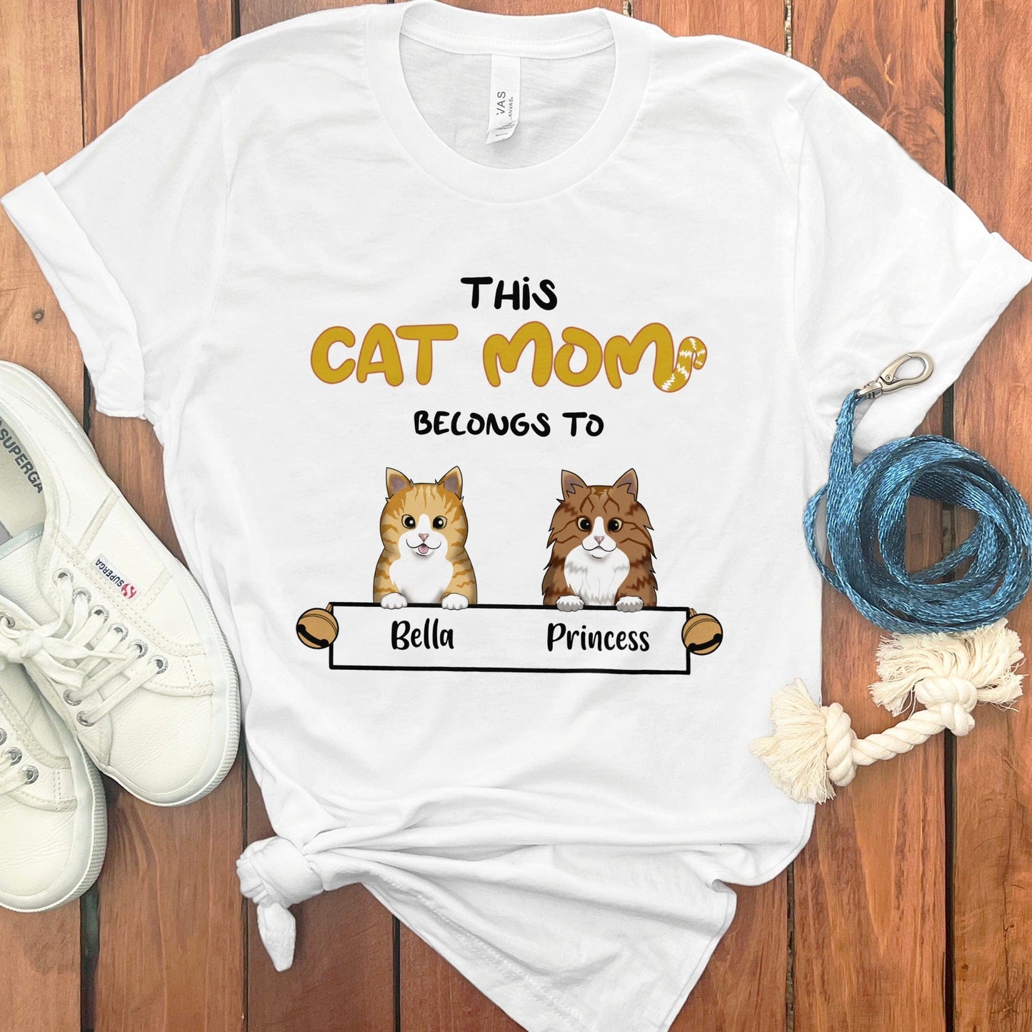 PERSONALIZED CAT MOM T-SHIRT