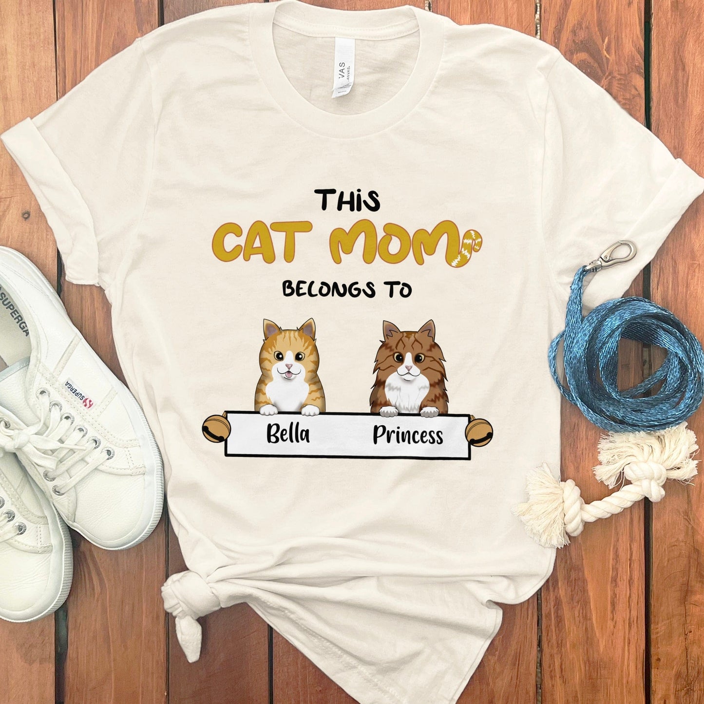 PERSONALIZED CAT MOM T-SHIRT