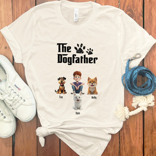 COOL DOG FATHER PERSONALIZED T-SHIRT
