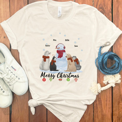 PERSONALIZED MERRY CHRISTMAS PET LOVER T-SHIRT
