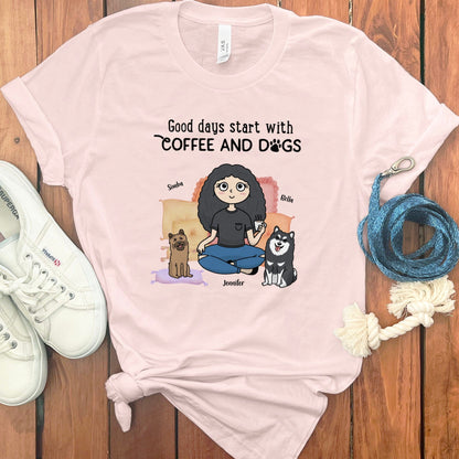 PERSONALIZED DOG MOM COFFEE T-SHIRT