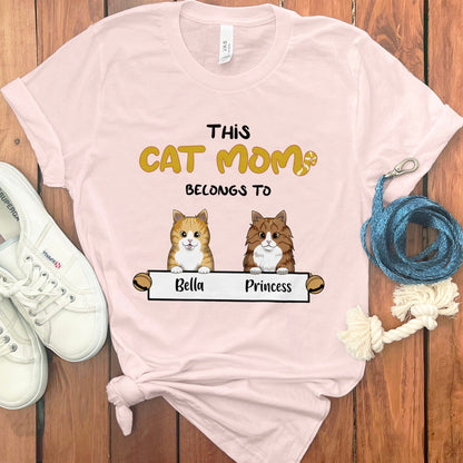 PERSONALIZED CAT MOM T-SHIRT