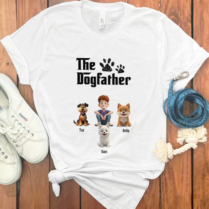 COOL DOG FATHER PERSONALIZED T-SHIRT