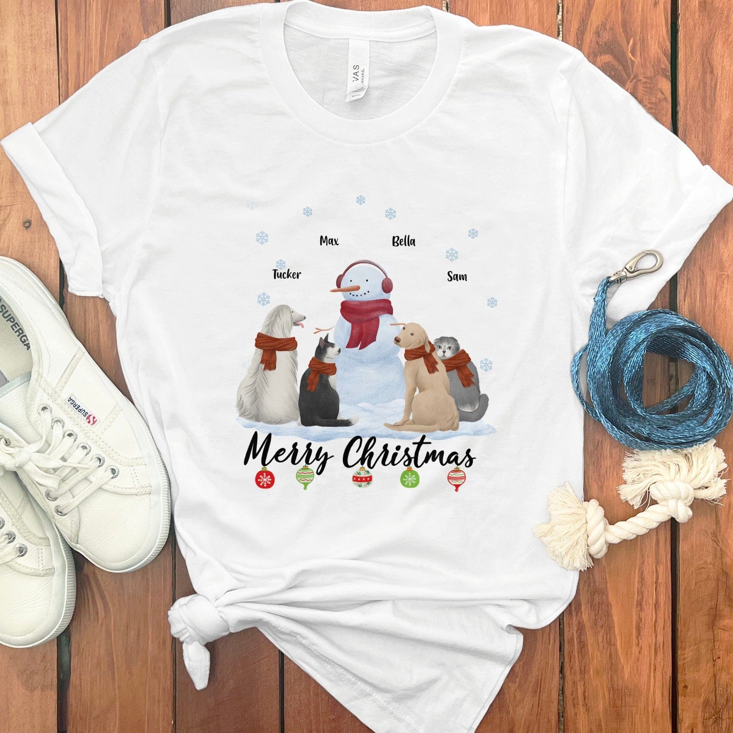 PERSONALIZED MERRY CHRISTMAS PET LOVER T-SHIRT