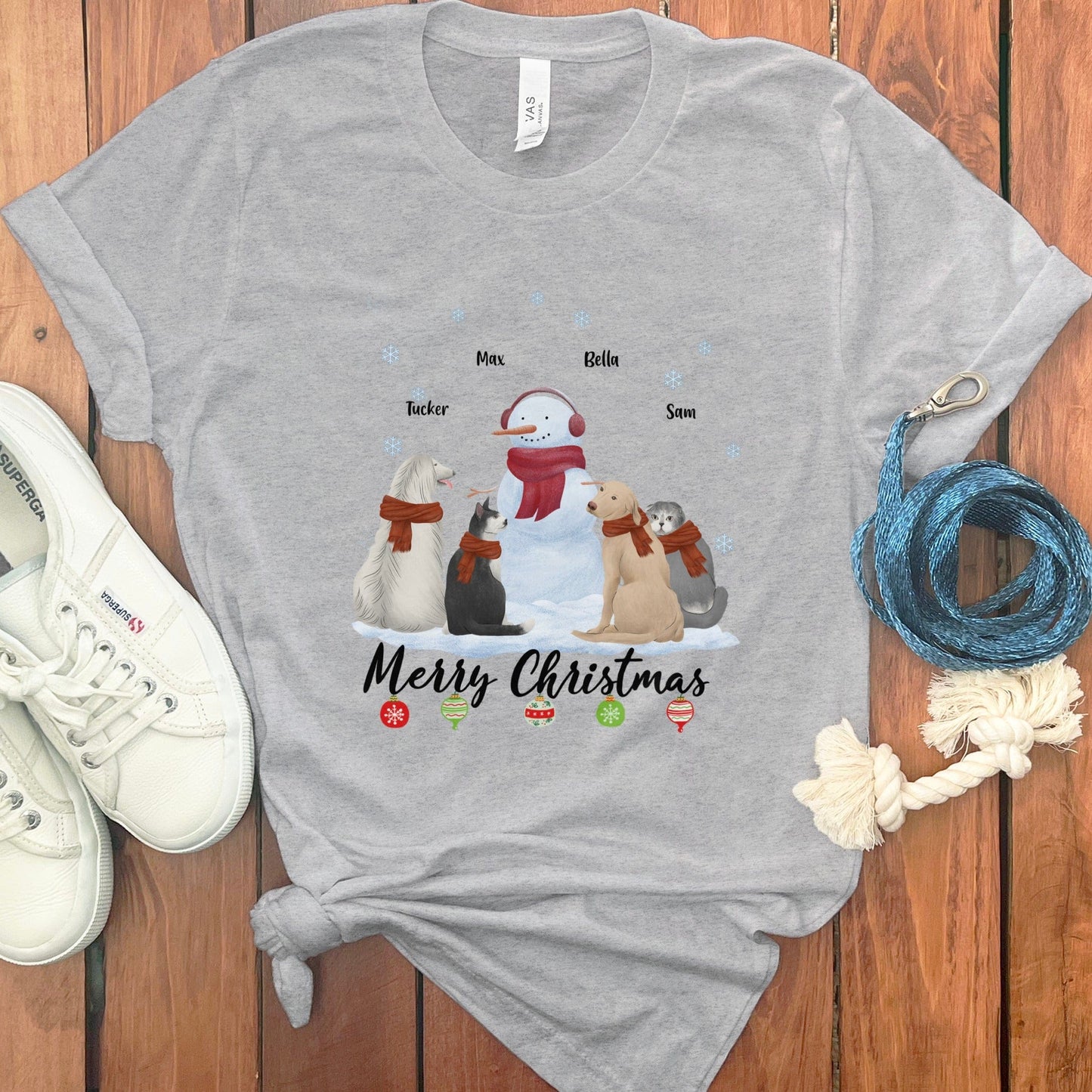 PERSONALIZED MERRY CHRISTMAS PET LOVER T-SHIRT