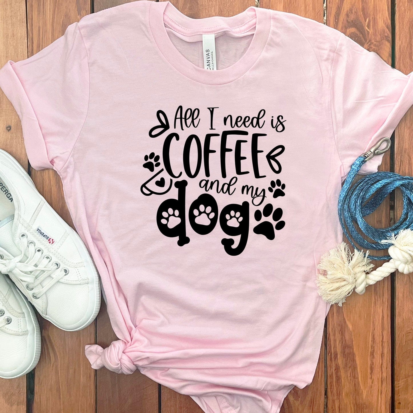 All I Need Is Coffee Dog T-Shirt