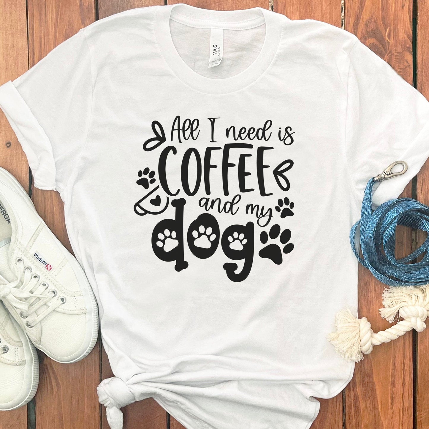 All I Need Is Coffee Dog T-Shirt