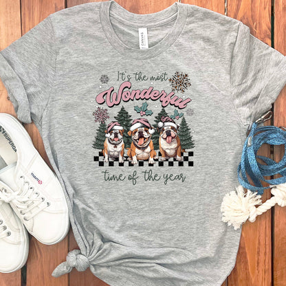 Christmas English Bulldogs T-Shirt