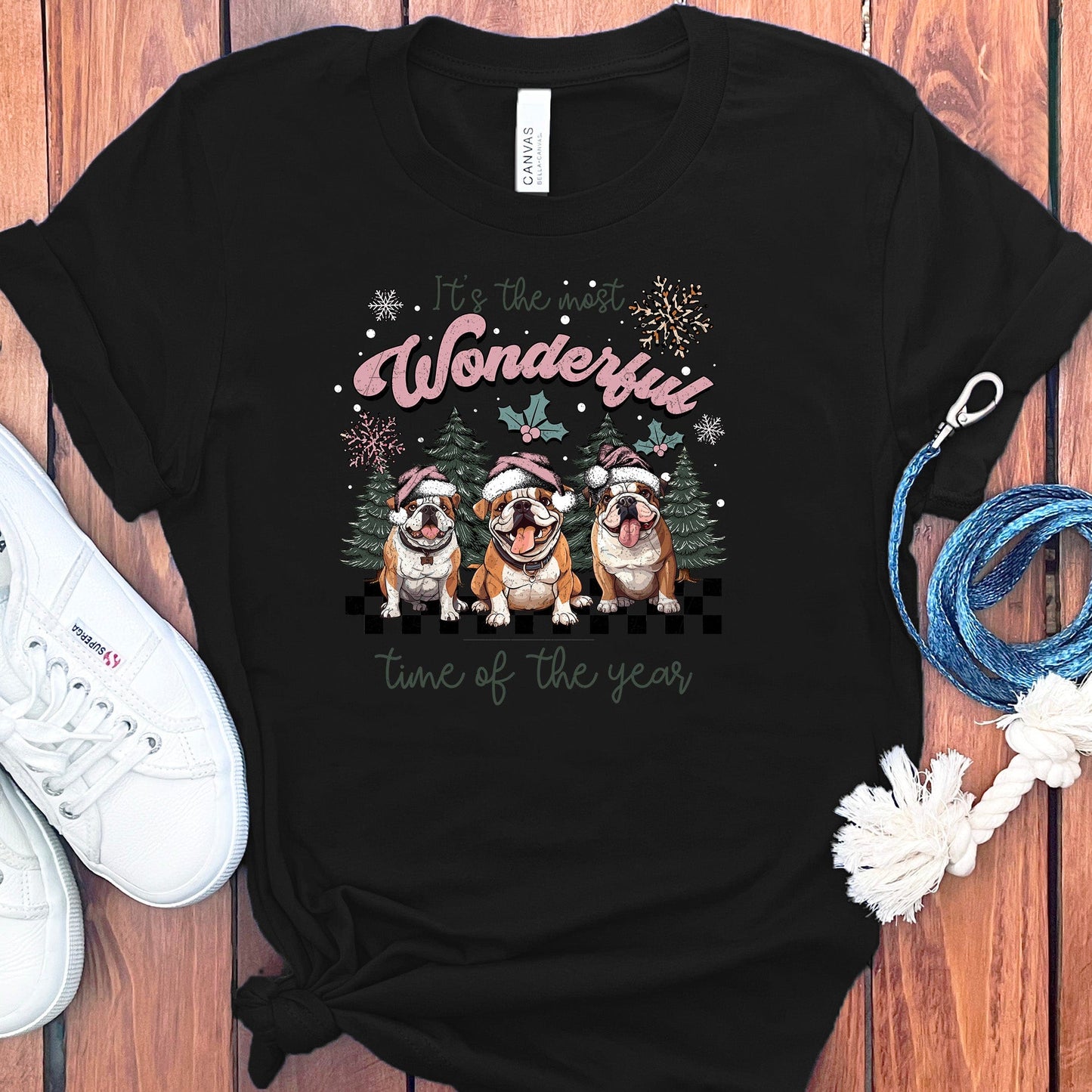 Christmas English Bulldogs T-Shirt