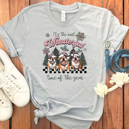 Christmas English Bulldogs T-Shirt