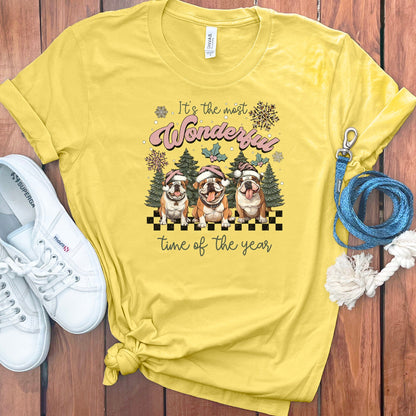 Christmas English Bulldogs T-Shirt