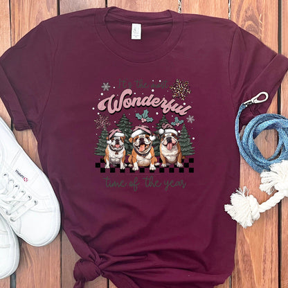 Christmas English Bulldogs T-Shirt