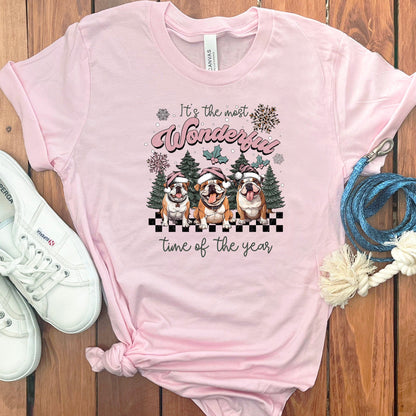 Christmas English Bulldogs T-Shirt