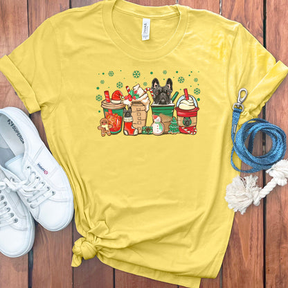 Christmas French Bulldogs Coffee T-Shirt