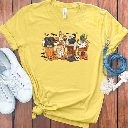 Halloween Pugs and Coffee T-Shirt