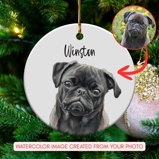 CUSTOM PET WATERCOLOR ORNAMENT