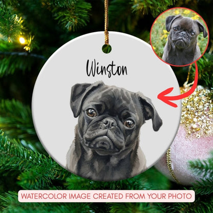 CUSTOM PET WATERCOLOR ORNAMENT