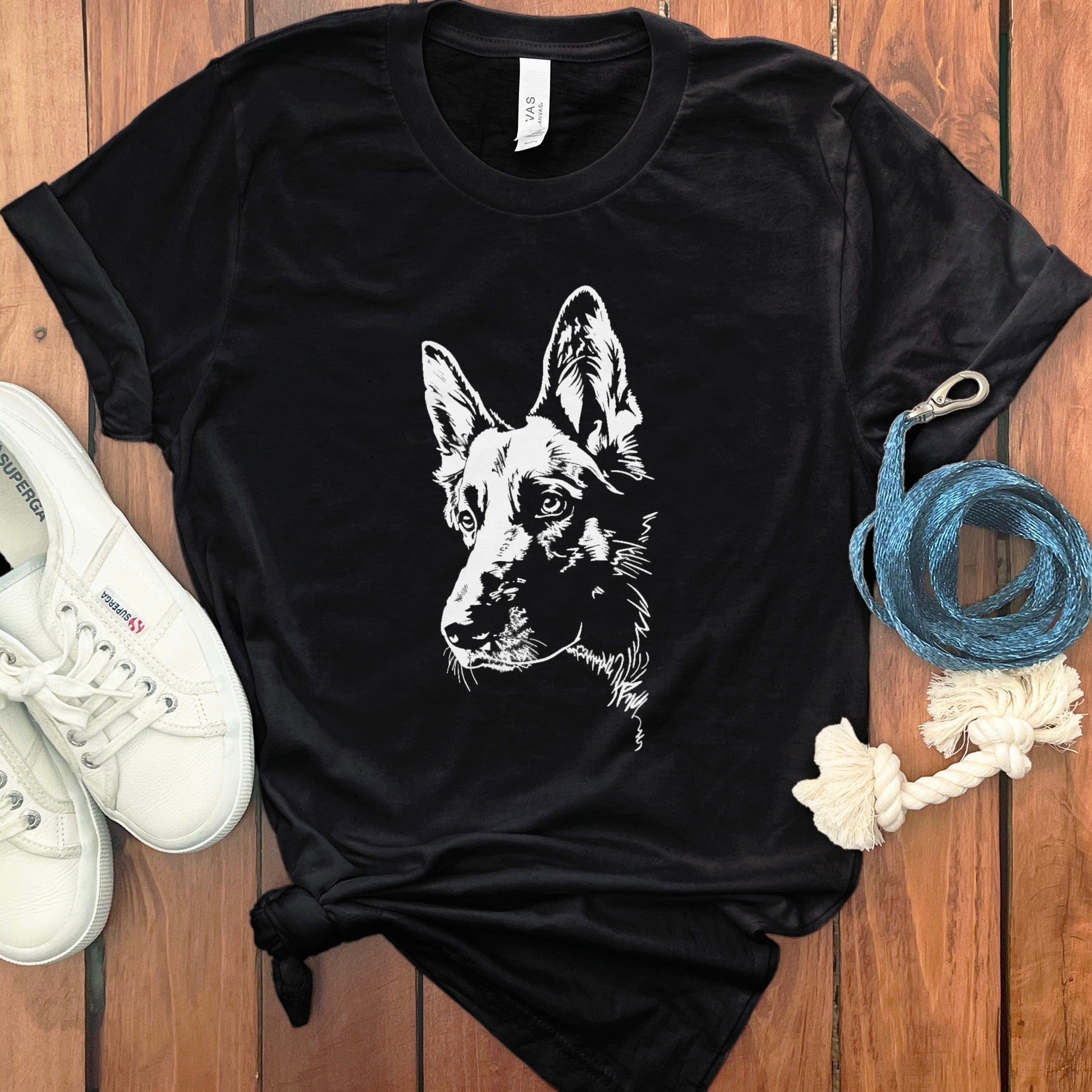 German Shepherd Dog Print Black T-shirt product type