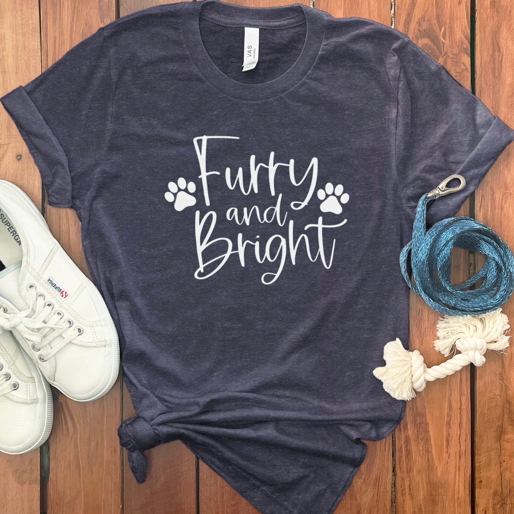 Furry and Bright with Paw Prints Graphic Shirt product