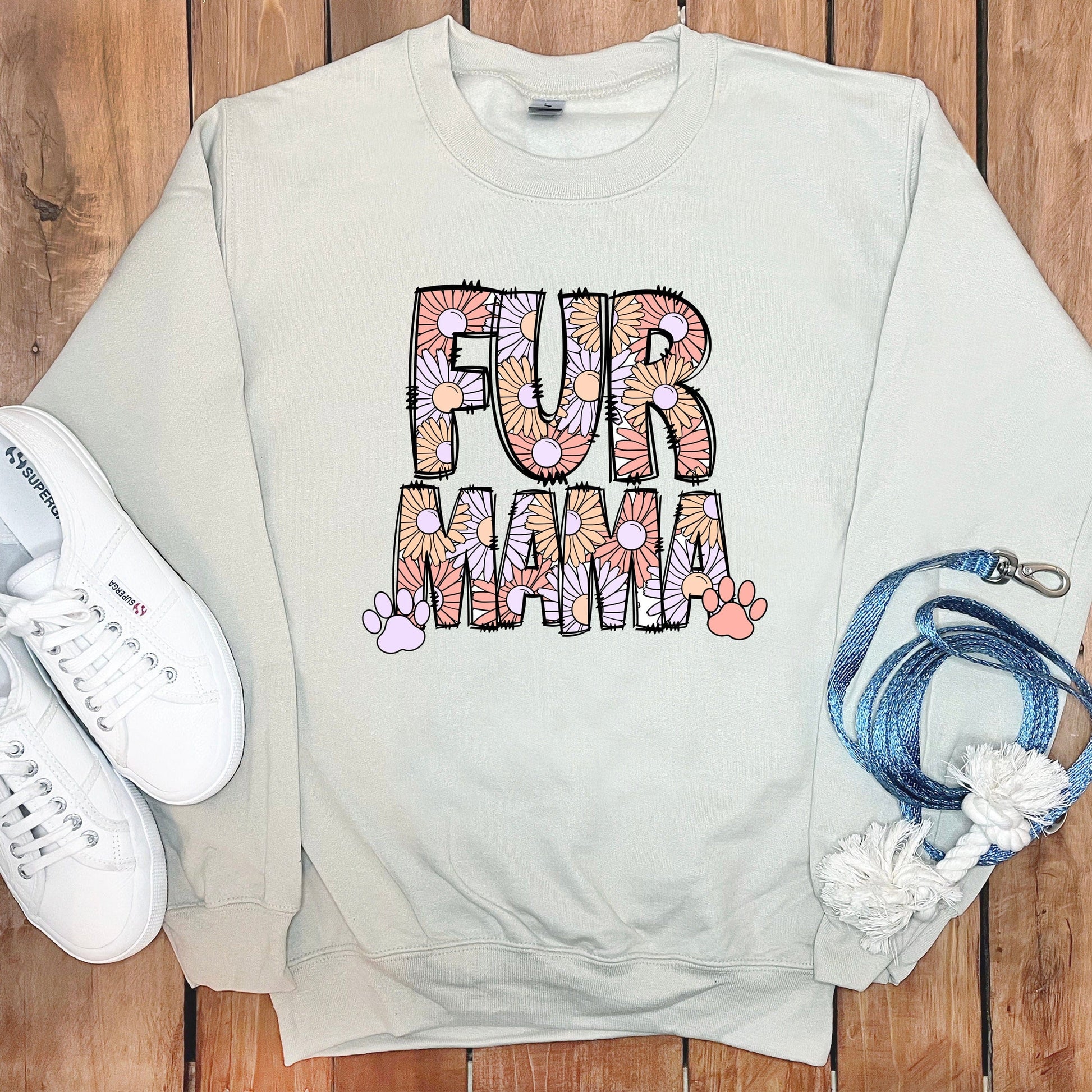 Fur Mama Cute Paw Print Sweatshirt product