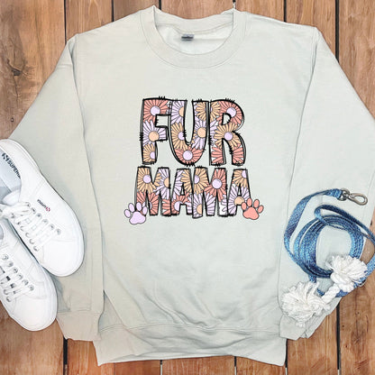 Fur Mama Cute Paw Print Sweatshirt product