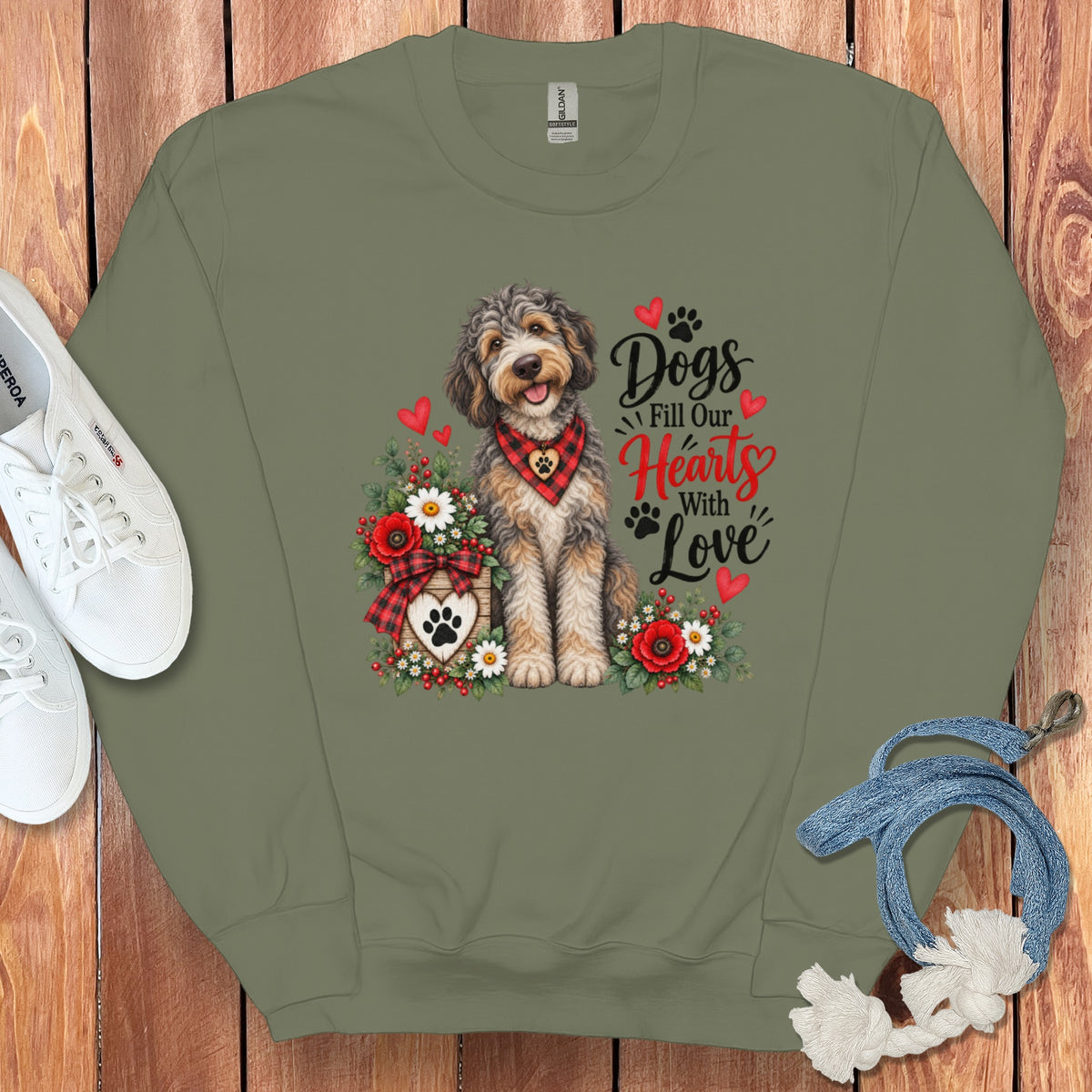 Aussiedoodle Hearts Love Sweatshirt