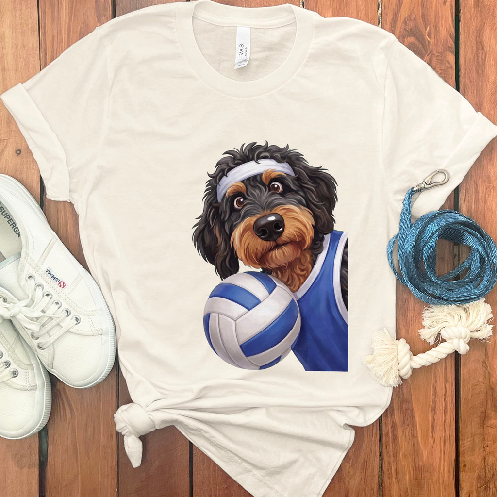 Phantom Goldendoodle Volleyball Player T-Shirt in Natural / S by Puppy Jo