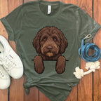Cute Brown Dog Graphic T-Shirt for Dog Lovers