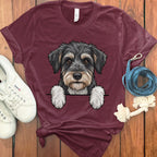 Adorable Schnauzer Face Graphic Shirt for Dog Lovers