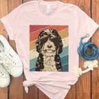 Retro Sunglasses Dog Graphic Tee for Stylish Product