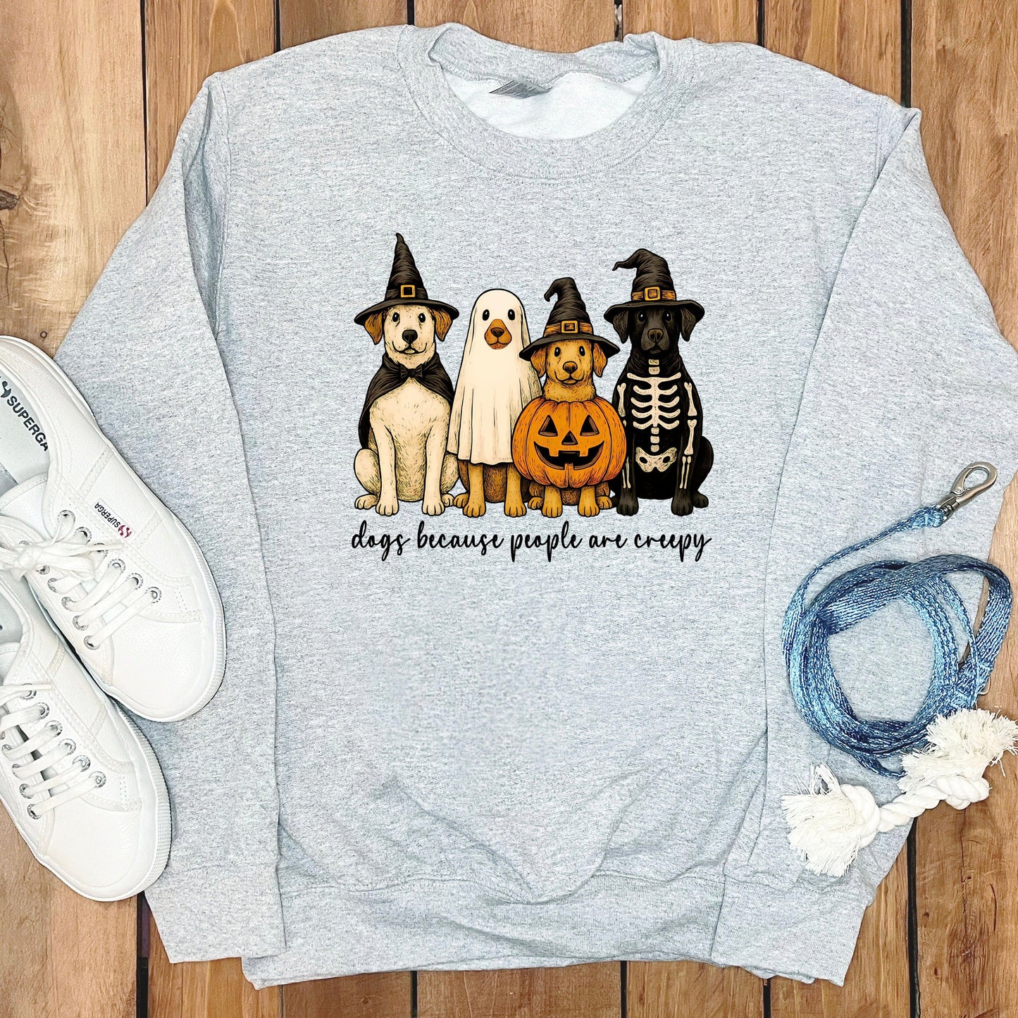 Dogs in Halloween Costumes Funny Sweatshirt product