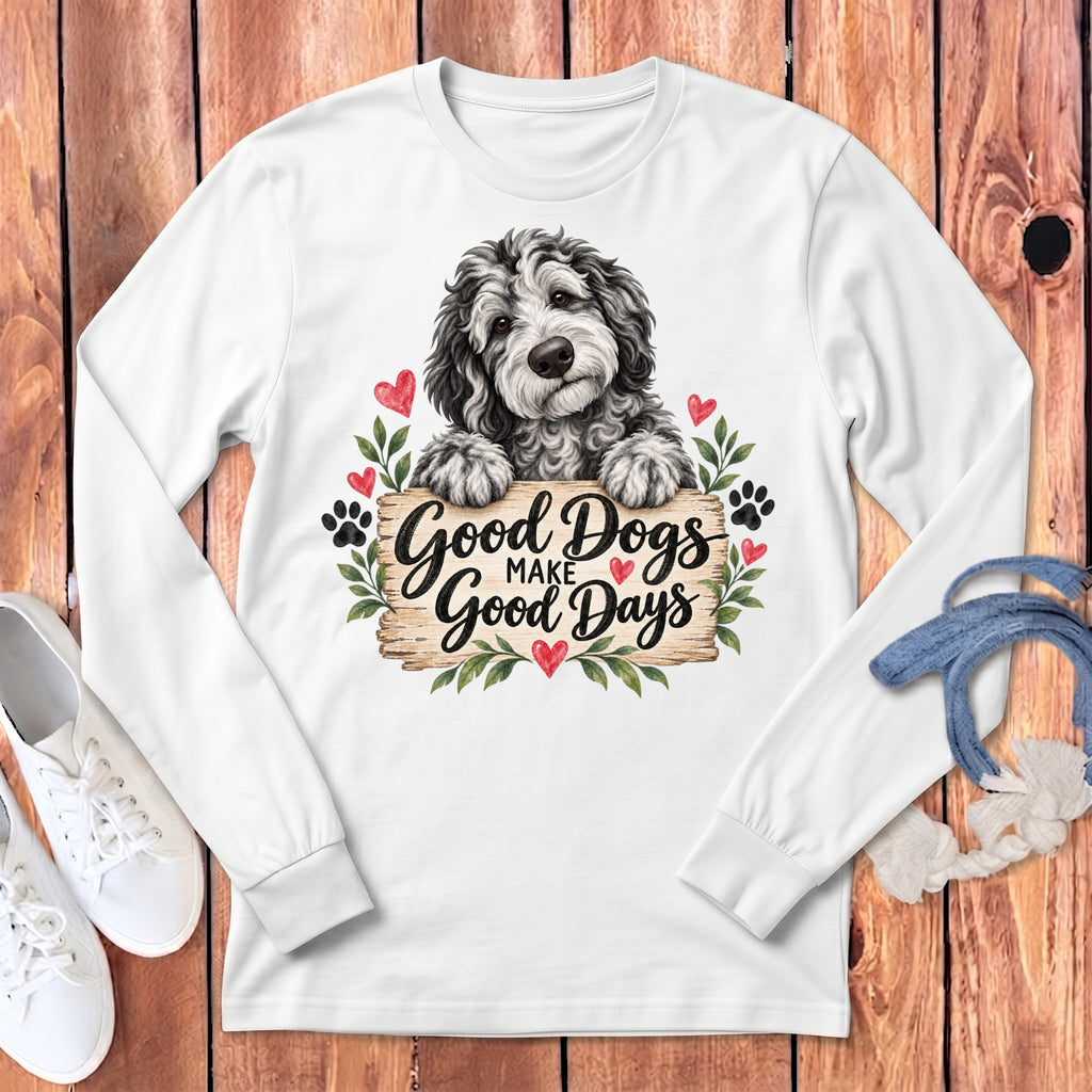 Merle Goldendoodle Good Days Long Sleeve T-Shirt