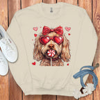 Cute Valentine's Day Puppy Sweatshirt