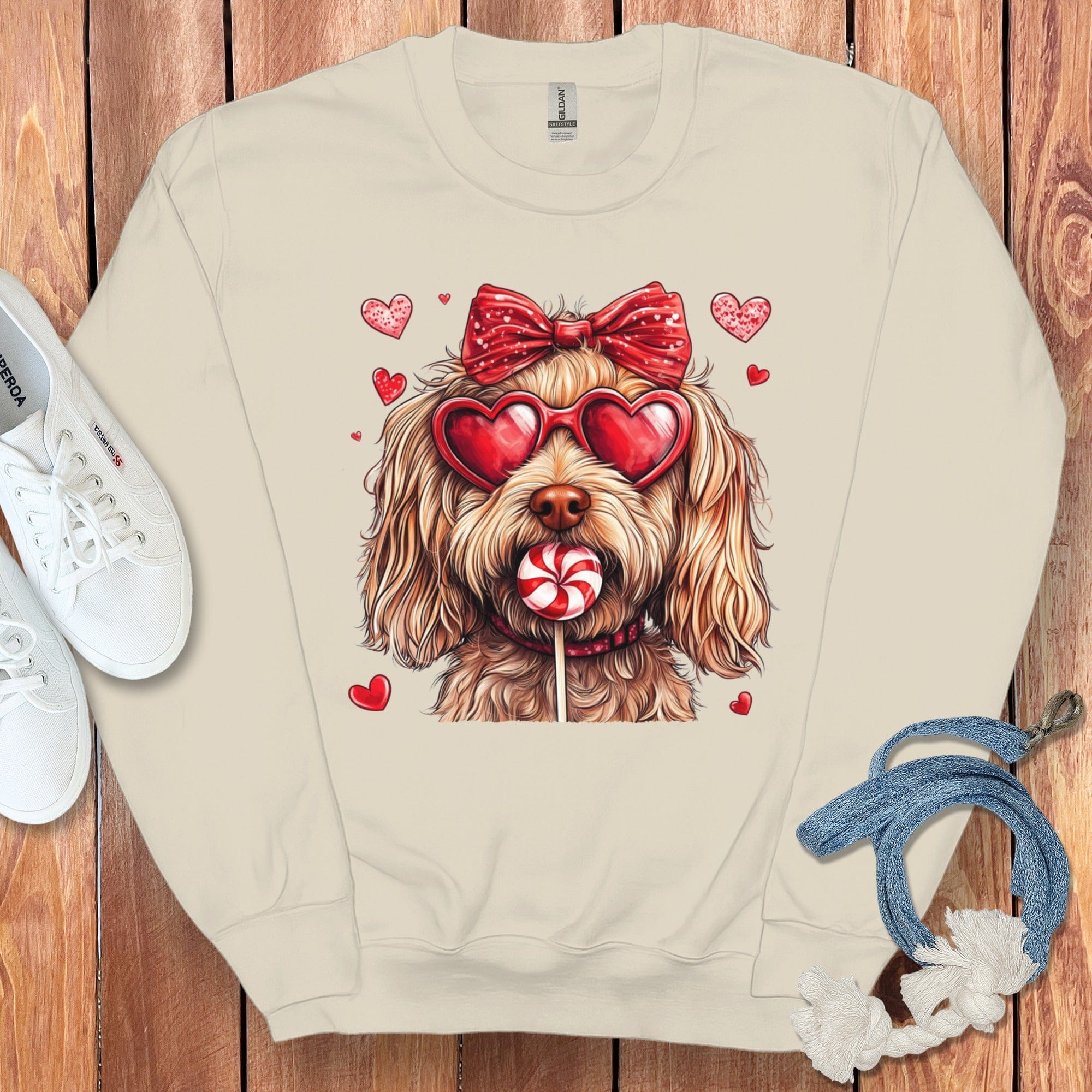Cute Valentine's Day Puppy Sweatshirt
