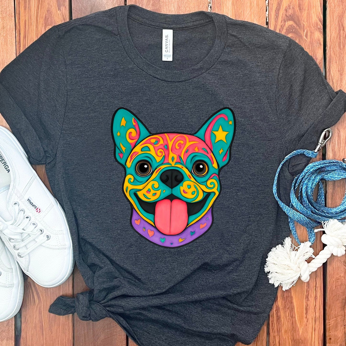 Colorful Artistic French Bulldog T-shirt product