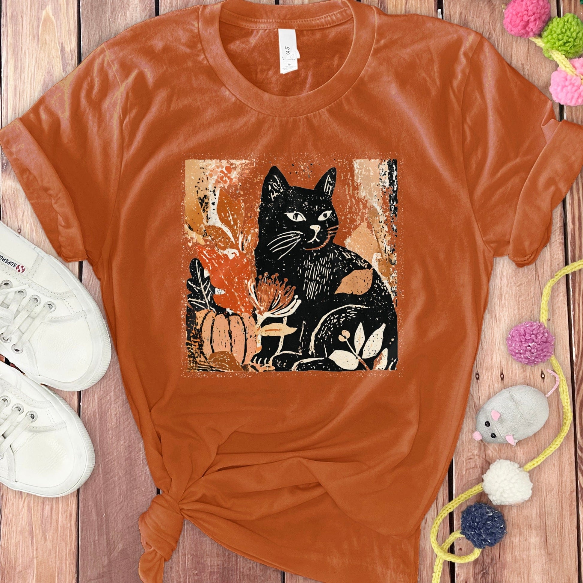 Autumn Cat Graphic Design T-shirt product type