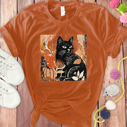 Autumn Cat Graphic Design T-shirt product type