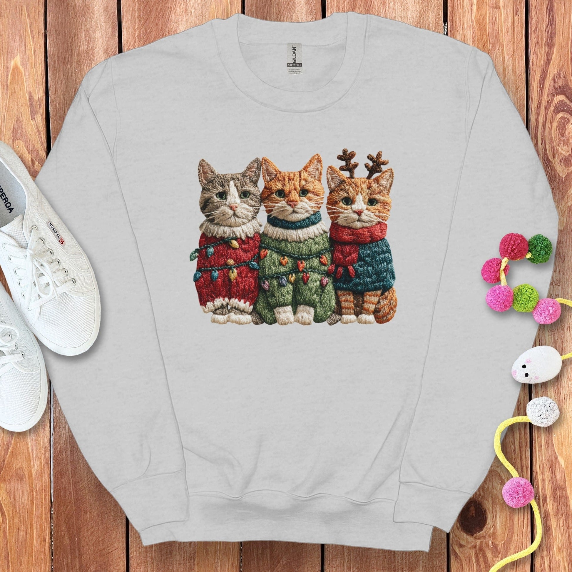 Cute Cat Design Christmas Themed Sweater Product