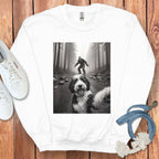 Bigfoot Forest Adventure Dog Design Sweatshirt