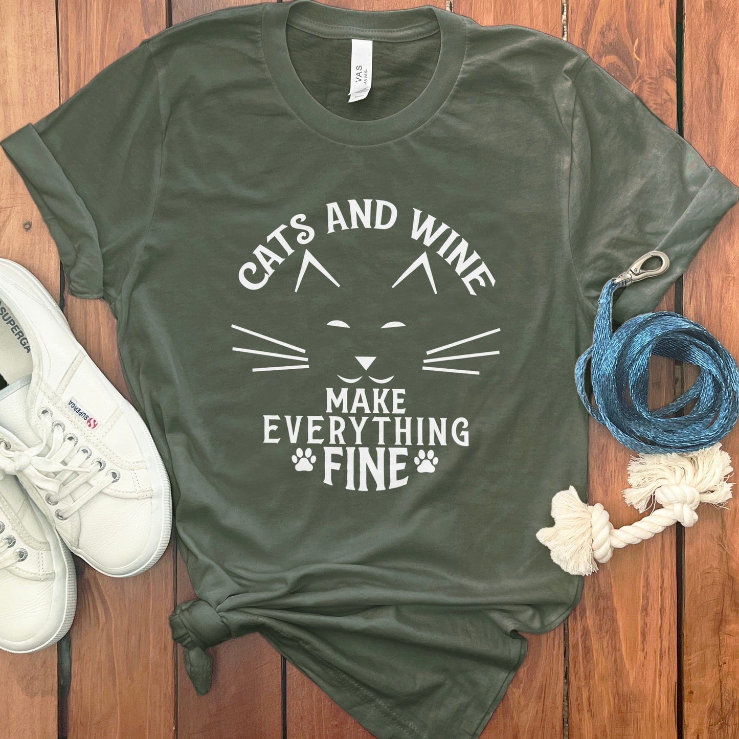 Cats and Wine Make Everything Fine t-shirt product