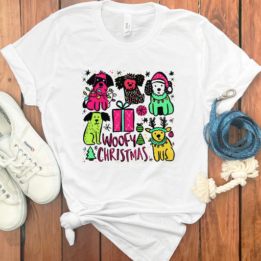 Woofy Christmas Dog Themed Holiday T-Shirt product