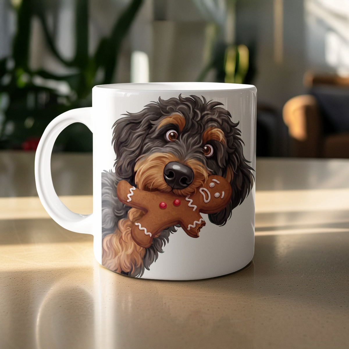 Phantom Goldendoodle Cookie Thief Mug in by Puppy Jo