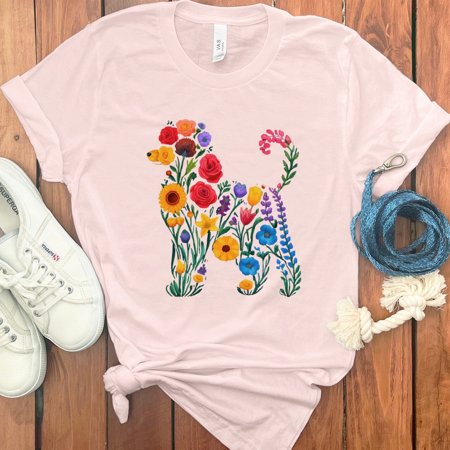 Floral Dog Print Graphic Tee product
