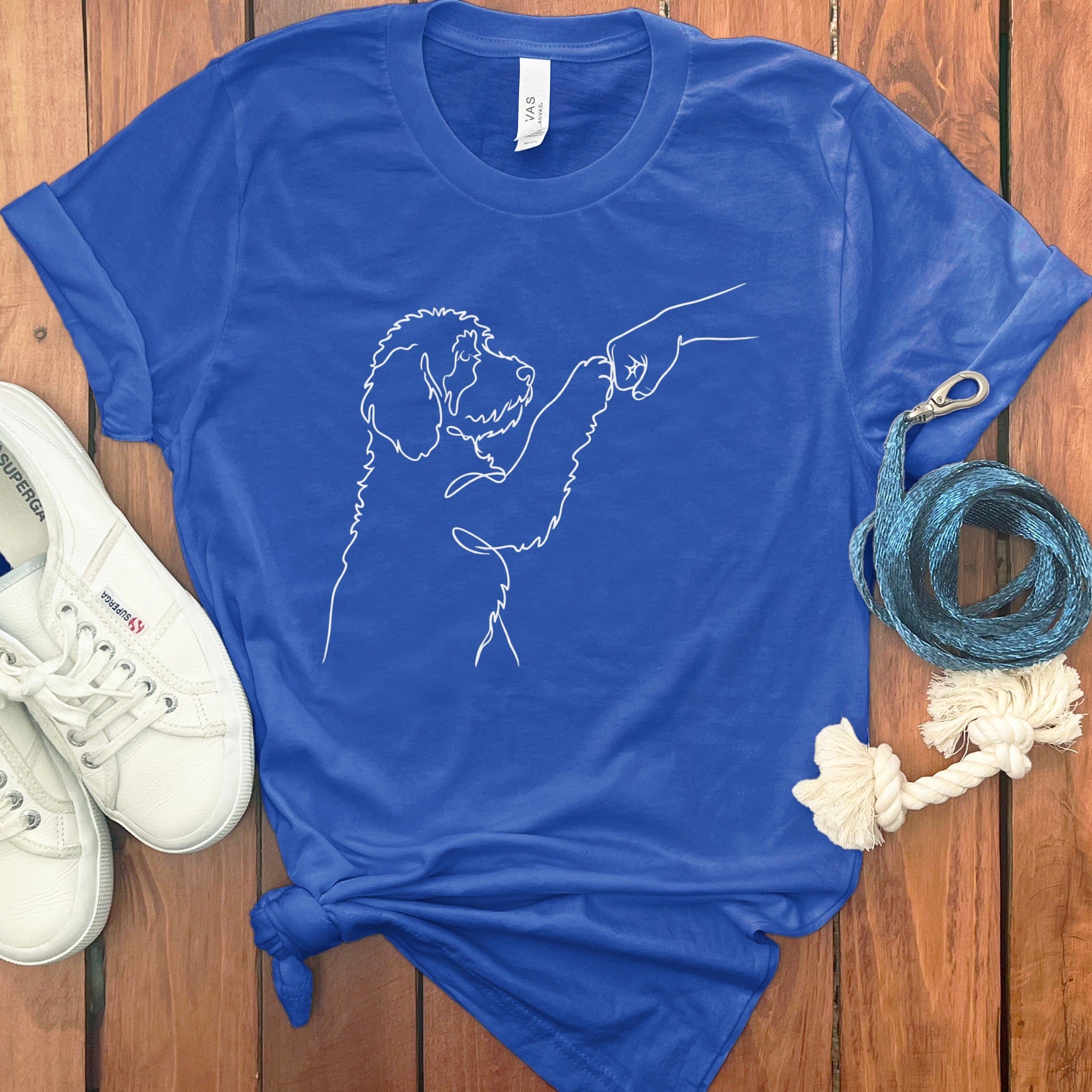 Dog and Hand Outline Graphic Tee Product